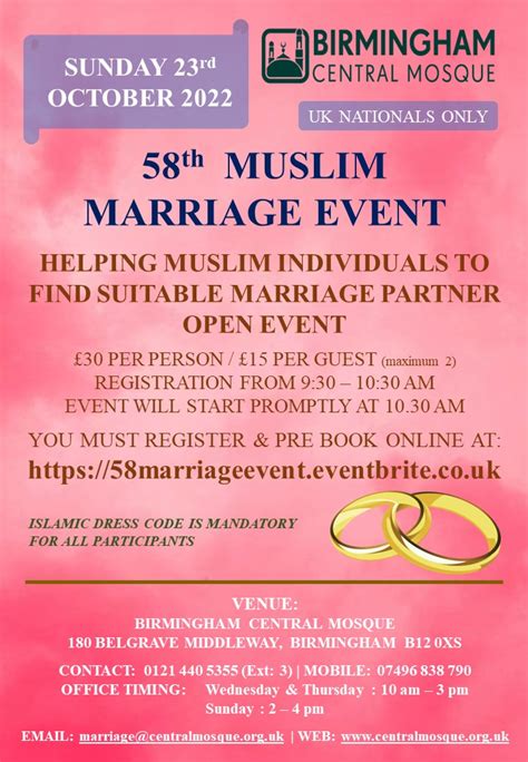 Muslim marriage events leeds Event starts on Sunday, 1 December 2019 and happening at Tickets zoeken, , 